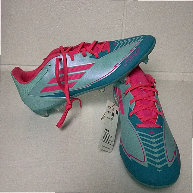 Adidas F50 ELITE MESSI Cleats FG Flash Aqua Lucid Pink IH0928 Sz10.5