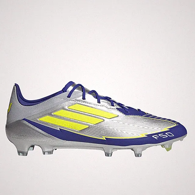 adidas F50 Elite Messi Firm Ground Cleats Mens Silver Sneakers Athletic Shoes IH