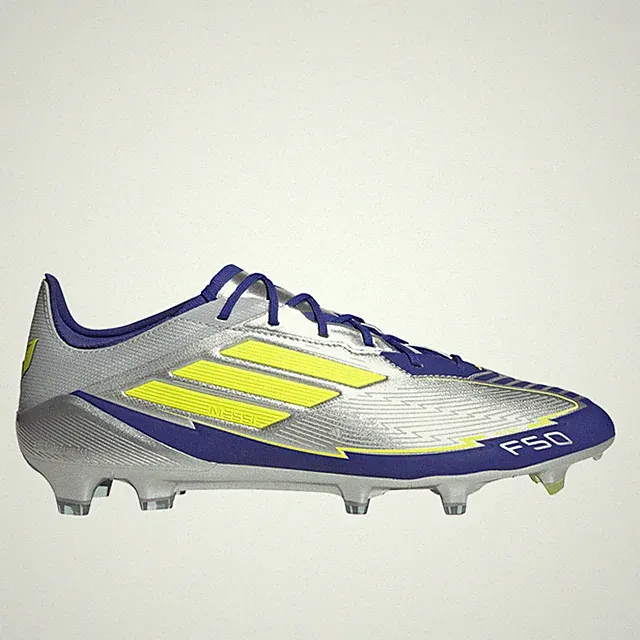 adidas F50 Elite Messi Firm Ground Soccer Cleats Mens Silver Sneakers Athletic S