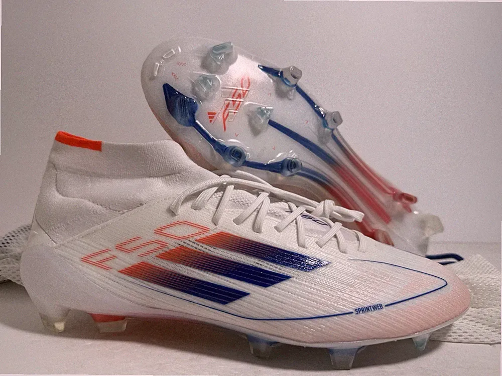 Adidas F50 Elite Mid FG White Blue Soccer Cleats ID9203 Women’s Size 8 NEW