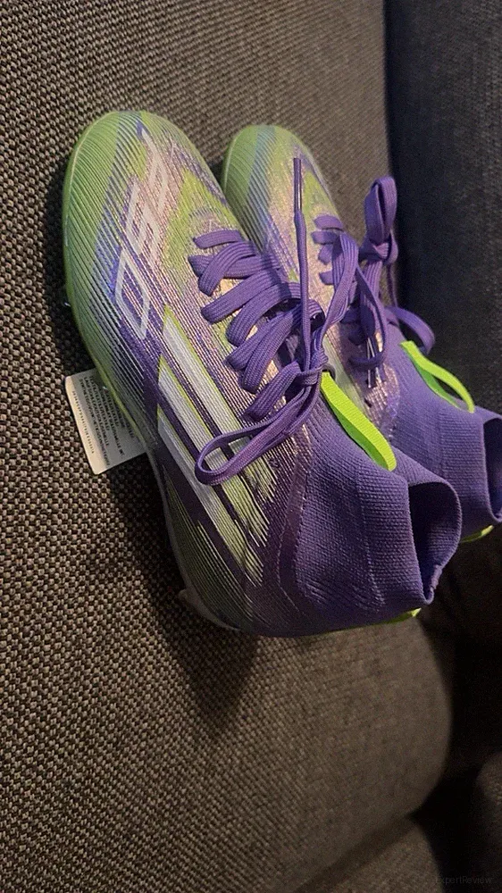 Adidas F50 Elite Mid Firm Ground Soccer Cleats Purple Lemon Kid JI3542 Sz 13.5k