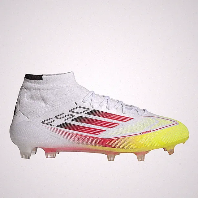 adidas F50 Elite Mid Firm Ground Soccer Cleats Womens White Sneakers Athletic Sh