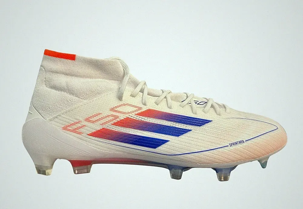 adidas F50 Elite Mid-Top FG Soccer Cleats Women's Size 9 White Lucid Blue ID9203