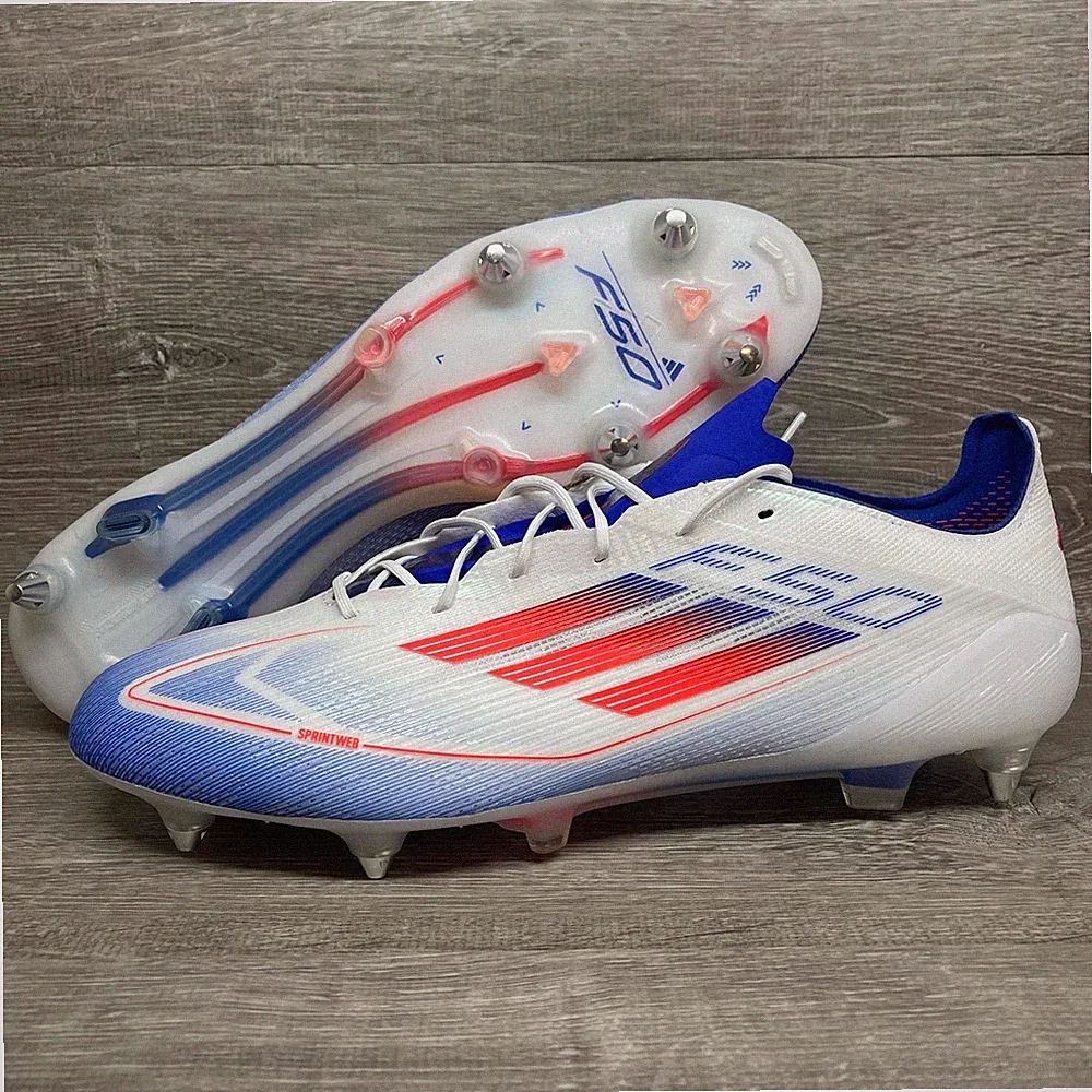 Adidas F50 Elite SG Men Size 13 Soft Ground Soccer Cleats White Blue Red IF1299