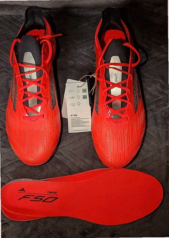 Adidas F50 Elite SG Soccer Cleats Mens Size 5.5 Womens 6.5 Red Black Gray IF1296