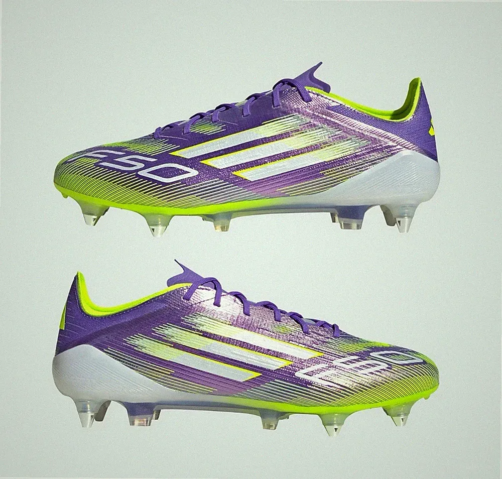 adidas F50 ELITE SG Soccer Cleats Purple Green JH7633 Mens Size 13.5