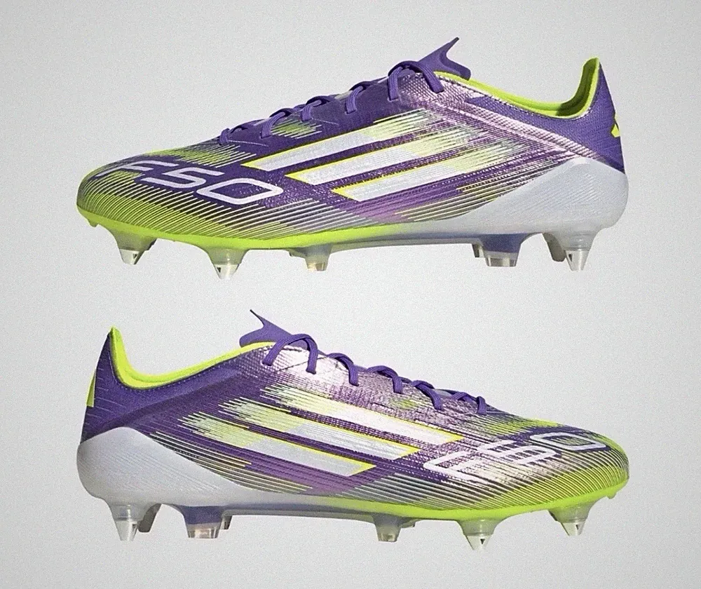 adidas F50 ELITE SG Soccer Cleats Purple Green JH7633 Mens Size 10.5