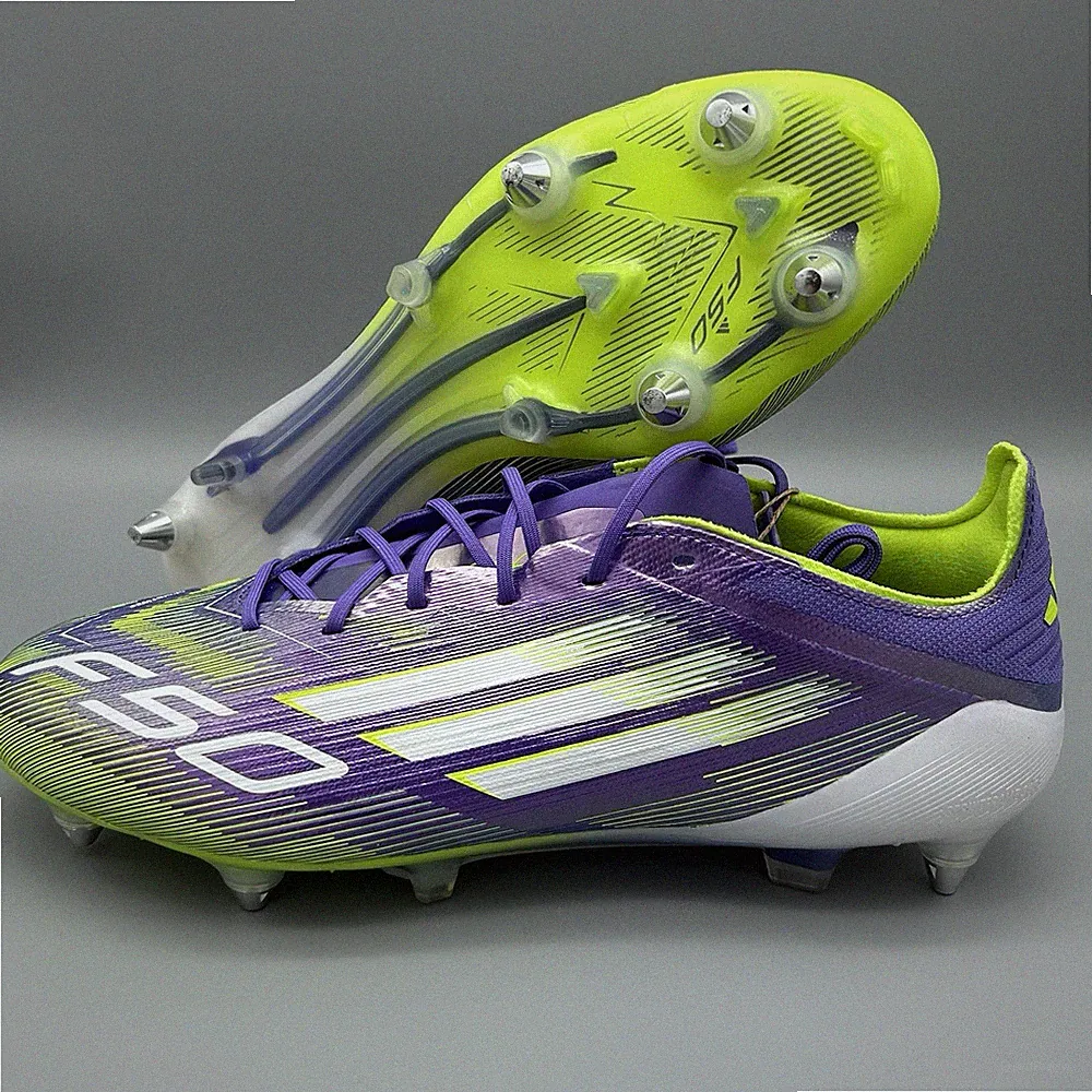 Adidas F50 Elite SG Soccer Cleats Purple/Green Men’s Size 9.5 JH7633 NEW