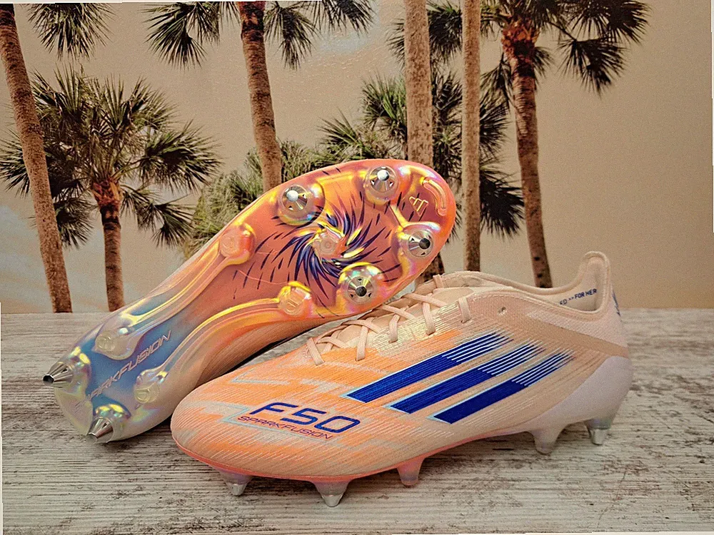 Adidas F50 Elite SG Soft Ground Soccer Cleats Orange Multi Women's Size 8 NEW