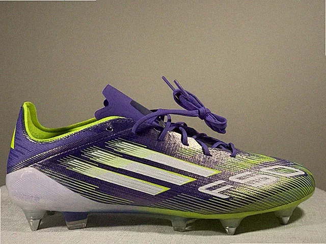 adidas F50 Elite Soft Ground Cleats Purple/Lucid Lemon JH7633 Men's 10, 11.5