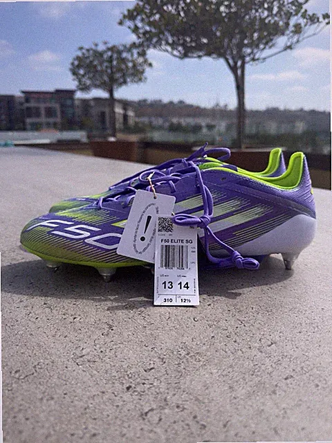 Adidas F50 Elite Soft Ground football boots in Purple Rush, White