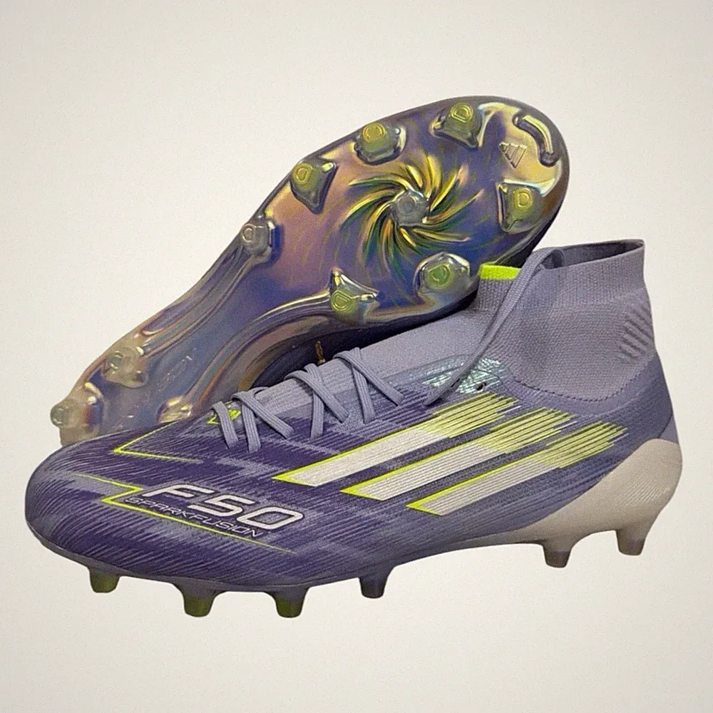 Adidas F50 Elite SparkFusion Purple Lime Green Soccer Cleats Women 4.5 3Y JH7648