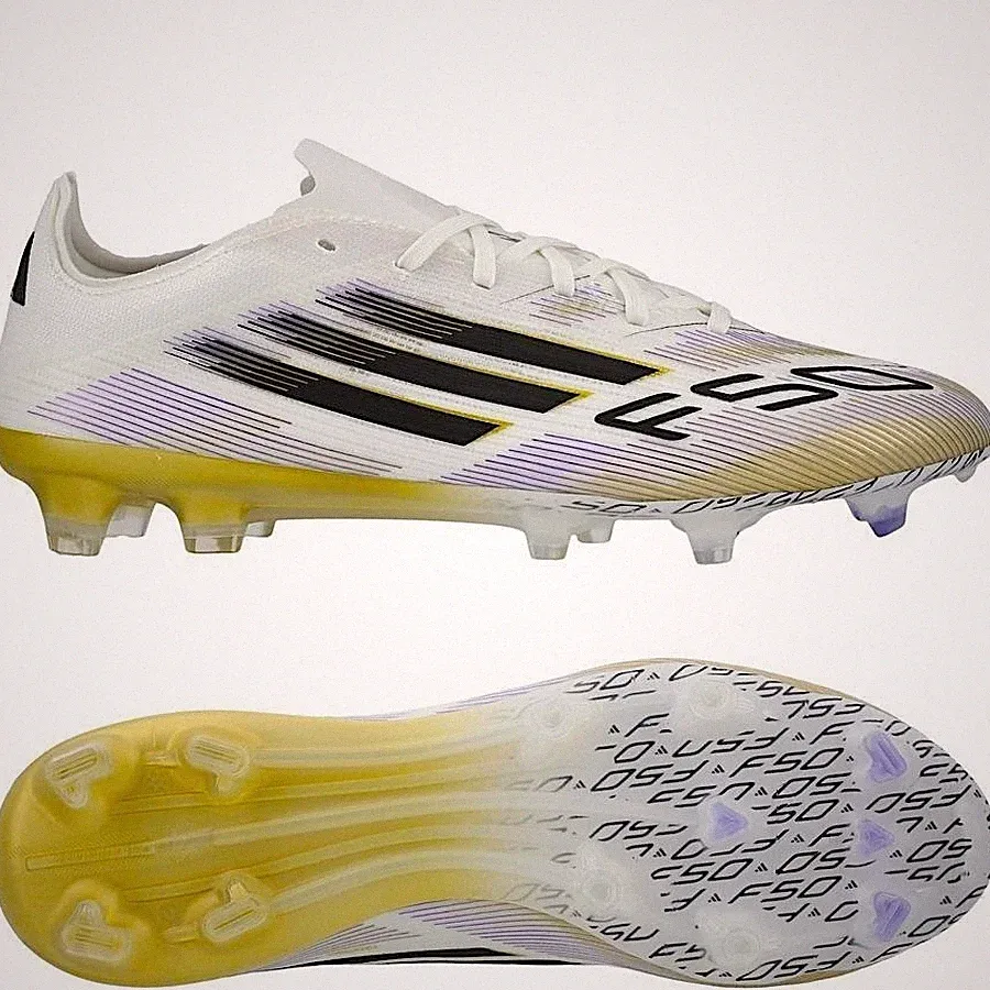 adidas F50 Elite Youth Firm Ground Soccer Cleats Size 5.5 White Gold Black