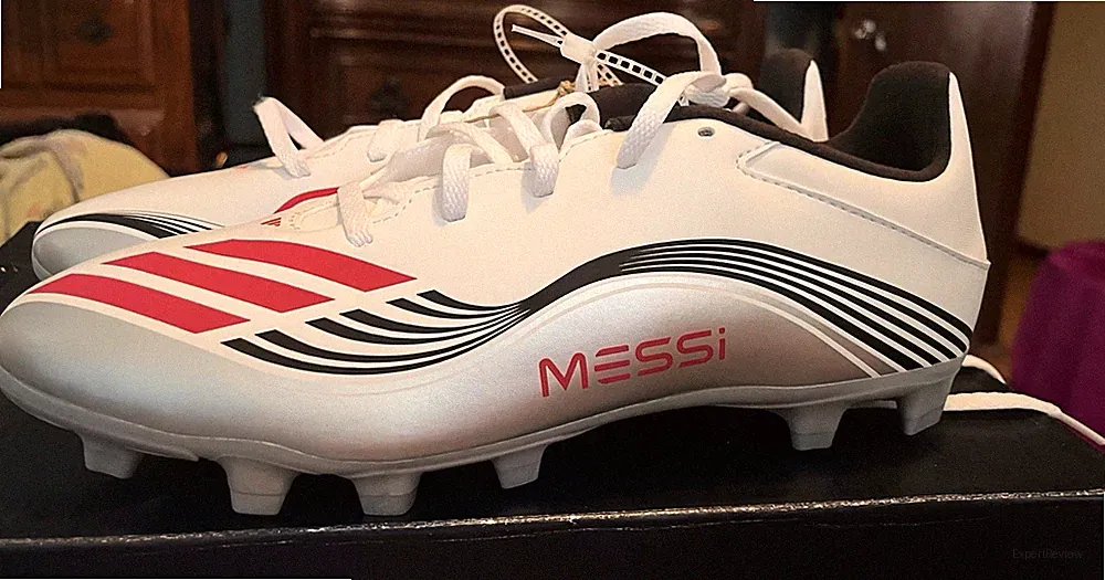 Adidas F50 FG silver and red Lionel Messi Men's Soccer Cleats Shoes size 9