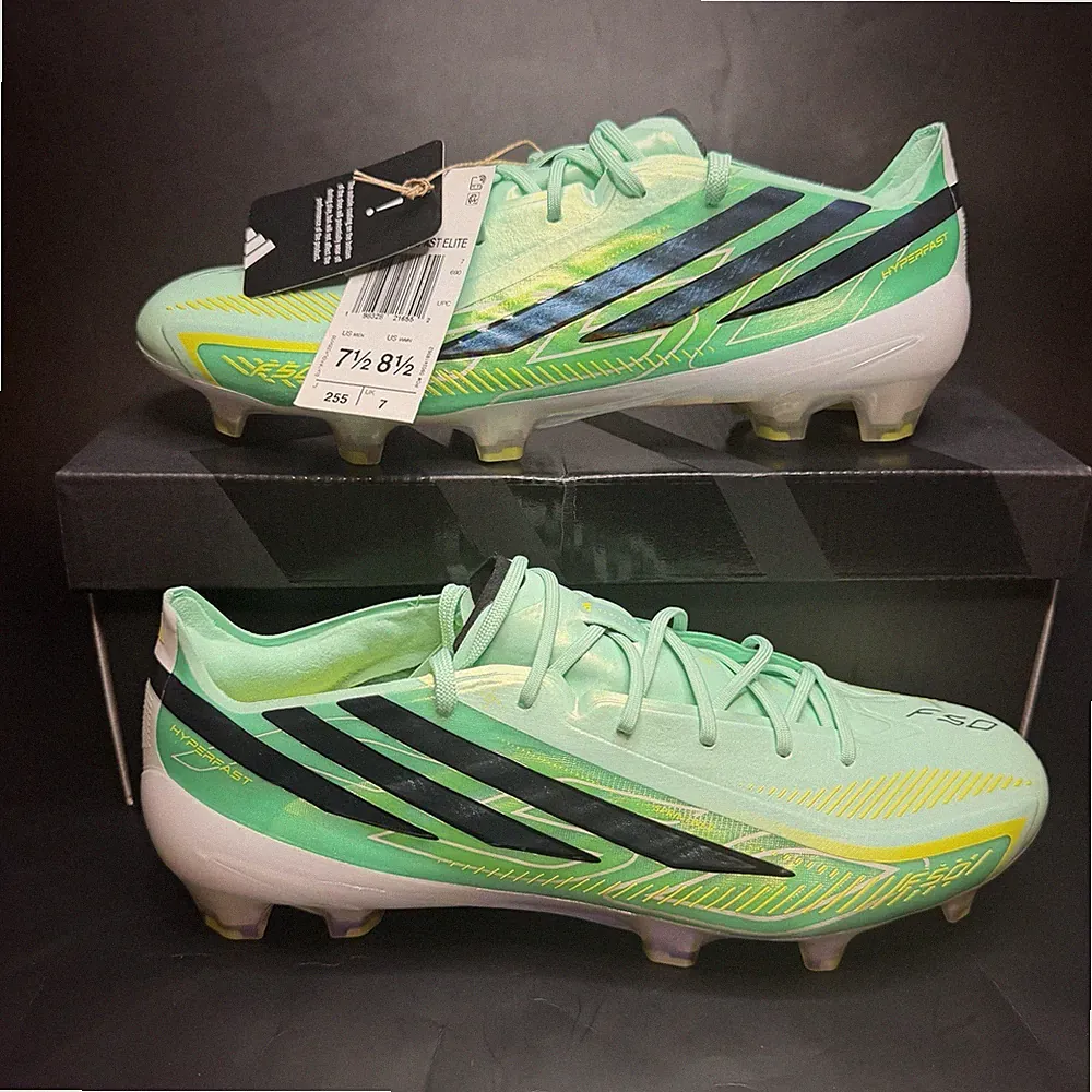 Adidas F50 Hyperfast Elite FG Soccer Cleats, Size 7.5 US