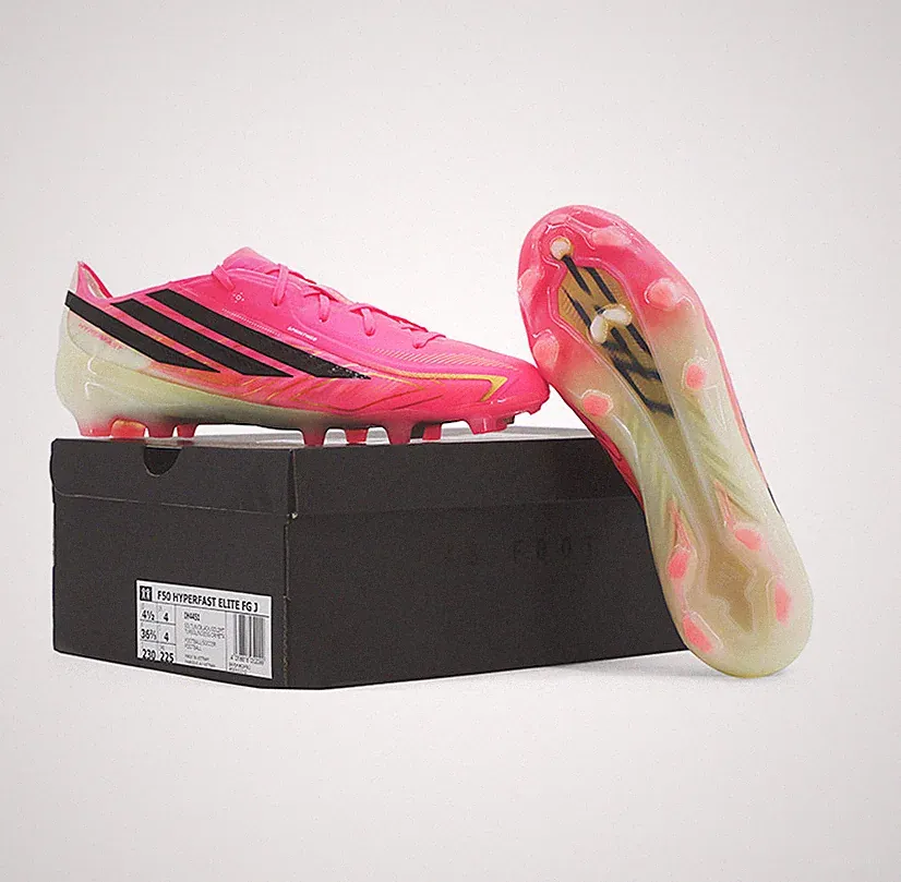 adidas F50 Hyperfast Elite Kids Junior FG Soccer Cleats Pink Black IH4451