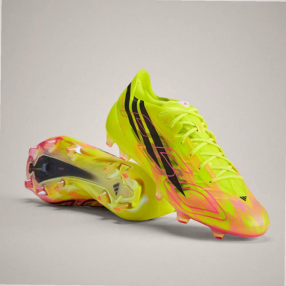 Adidas F50 Hyperfast Evo Firm Ground Soccer Cleats Unisex Yellow Sneakers KJ6106