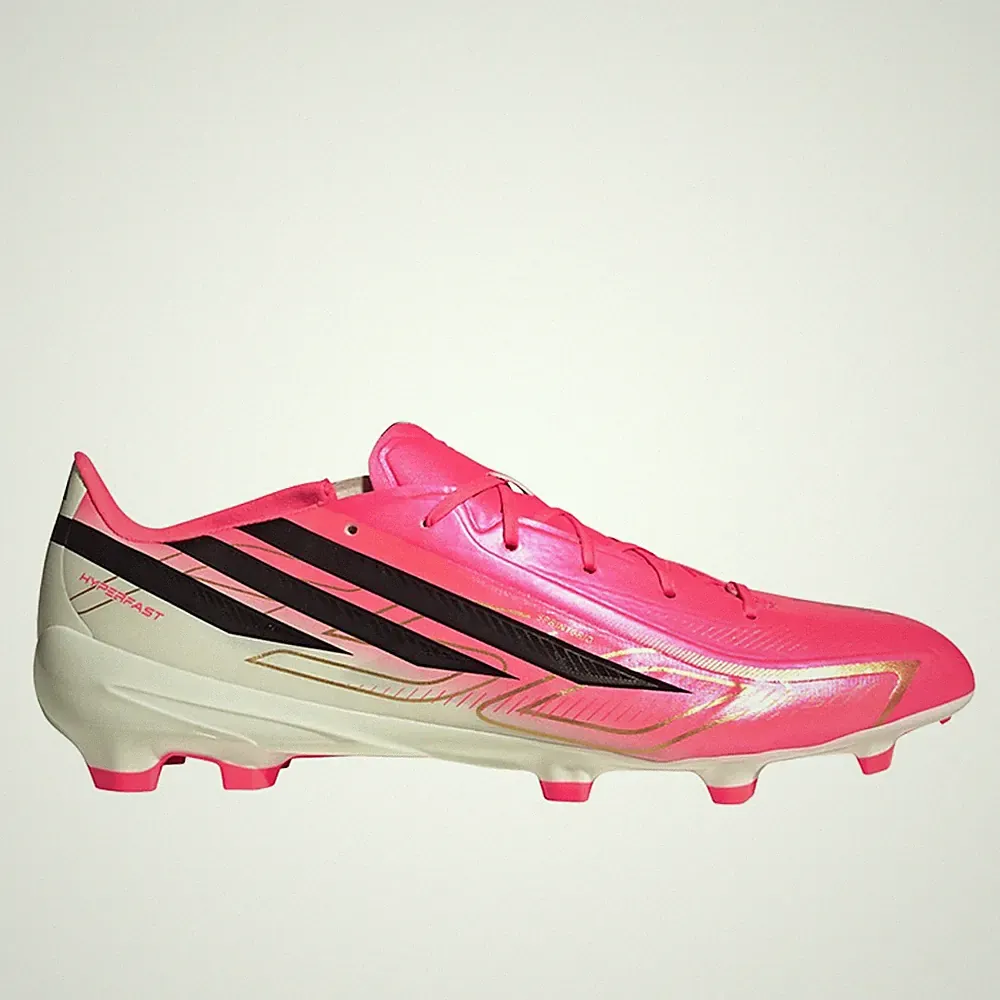 adidas F50 Hyperfast League Firm Ground Soccer Cleats Unisex Pink Sneakers Athle