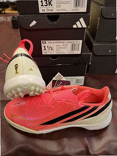 Adidas F50 Hyperfast League Turf Cleats Pink World Cup Edition