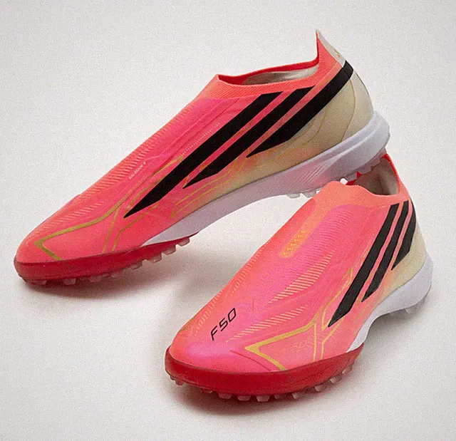 adidas F50 Hyperfast Pro Laceless Mens Turf Soccer Shoes Solar Turbo IH4570