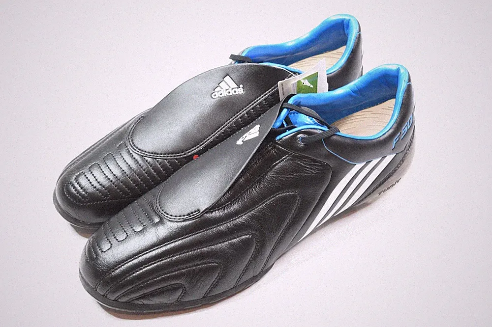 Adidas F50 i TUNiT Soccer Cleats Mens 13 Black Leather Lace-Up Upper Only RARE