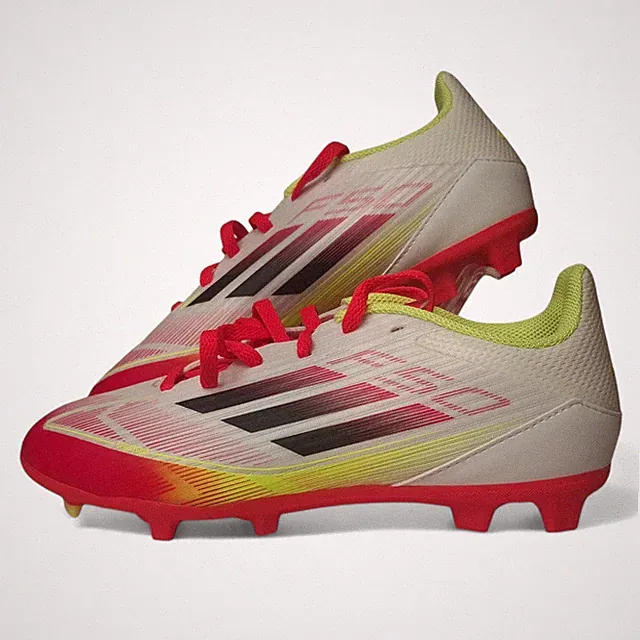 Adidas F50 League FG Junior Soccer Cleats White Red Blue Size 3 Youth New in Box