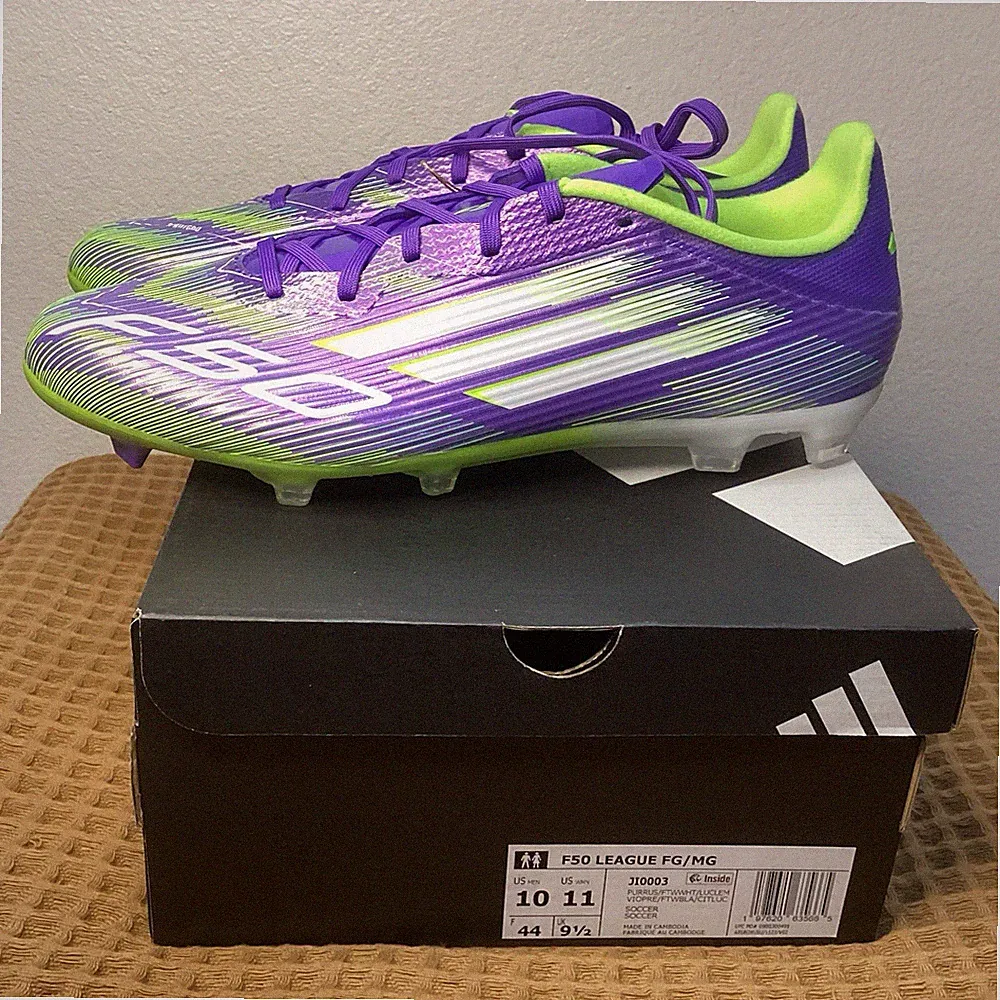 Adidas F50 League FG Mens Sz 10 Soccer Cleats Radiant Blaze Purple Shoe JI0003