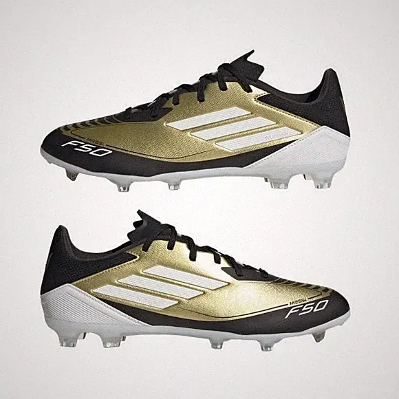 adidas F50 League FG Messi Soccer Cleats | Triunfo Dorado Pack Gold