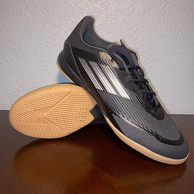 Adidas F50 League IN Black White Gum Indoor Soccer Shoes IF1332 Mens Multiple Sz
