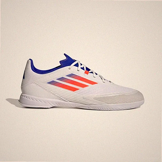 Adidas F50 League Indoor Soccer/ Football Shoes White Blue Red Men's Sz 8 IF1395