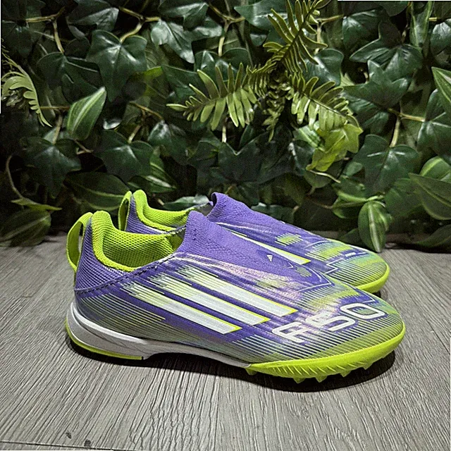 Adidas F50 League JI0010 Unisex Kids Size 1 Purple Turf Soccer Cleats EBS1762
