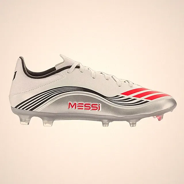 ADIDAS F50 LEAGUE LOW FG MESSI Cleats Shoe Men Sz 8-14 Cloud Lucid Silver JP7446