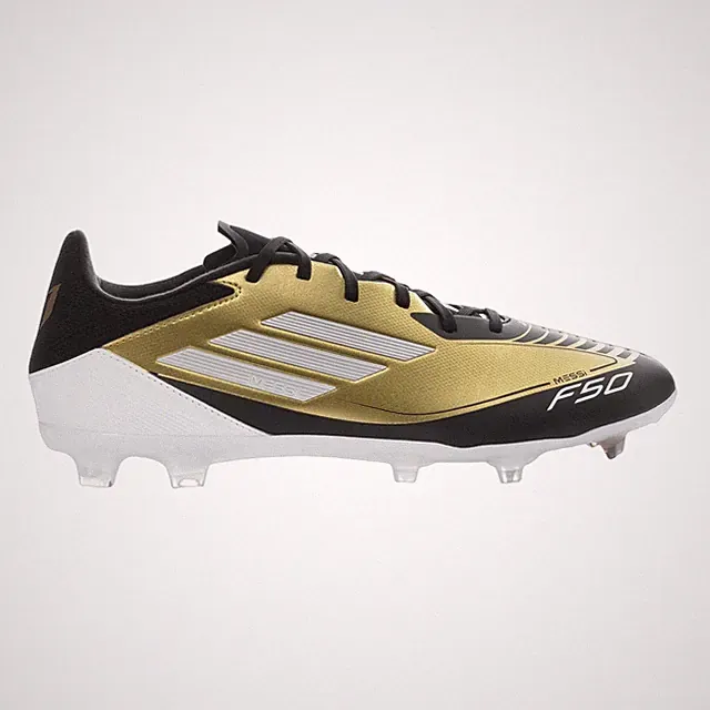 ADIDAS F50 LEAGUE LOW FG MESSI Cleats Shoe Men Sz 8-14 Gold White Black IG9274