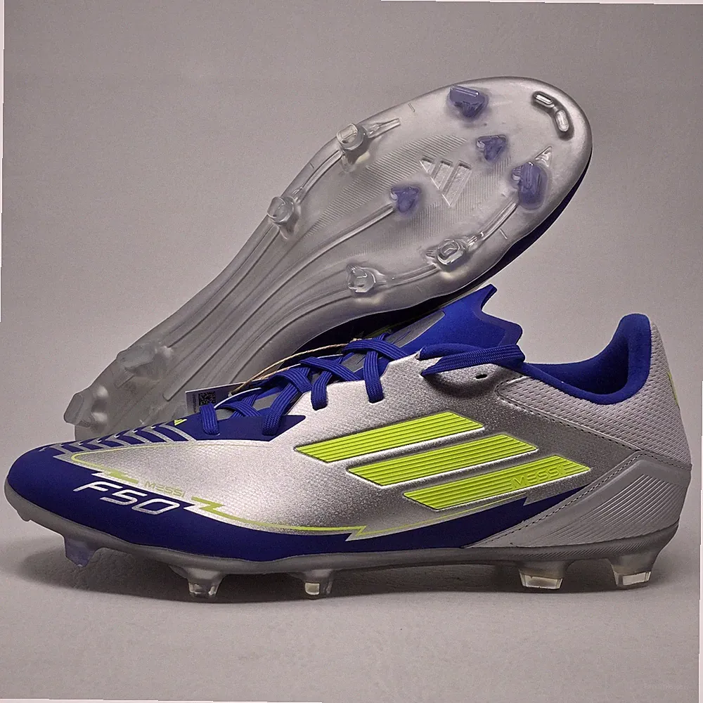 adidas F50 League Messi Firm Ground Soccer Cleats Mens Size 10 Silver Yellow New