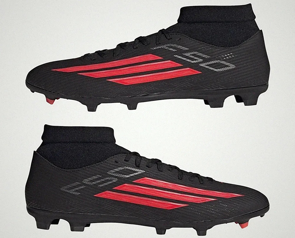 adidas F50 League Mid Cut FG Unisex 8.5m/9.5w Soccer Cleats Black Red JR9007 NEW