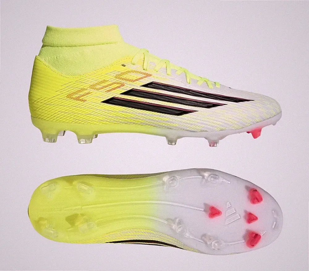 Adidas F50 League MID FG Soccer Cleats Shoes Yellow JP8348 Mens Size 9.5