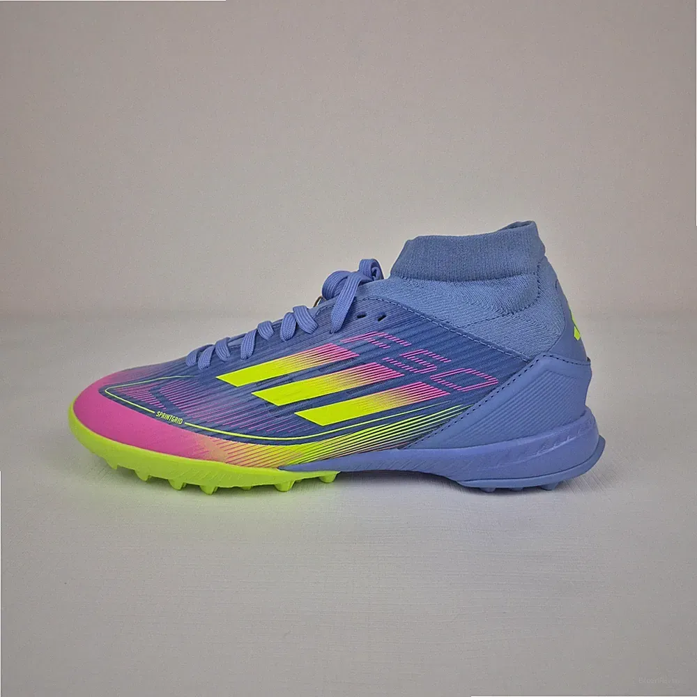 Adidas F50 League Mid Turf Soccer Women's 7 Blue Sneakers Athletic Shoes IH3865