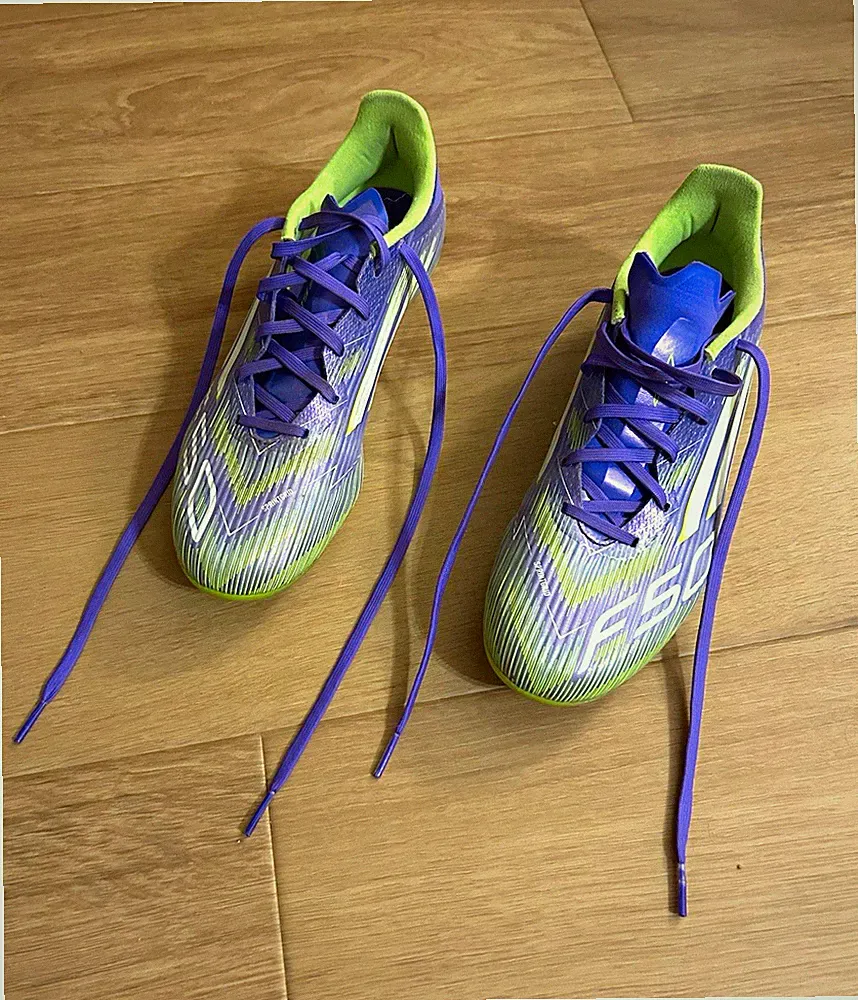adidas F50 League Soccer Cleats Purple Firm/Multi-Ground US Size 7