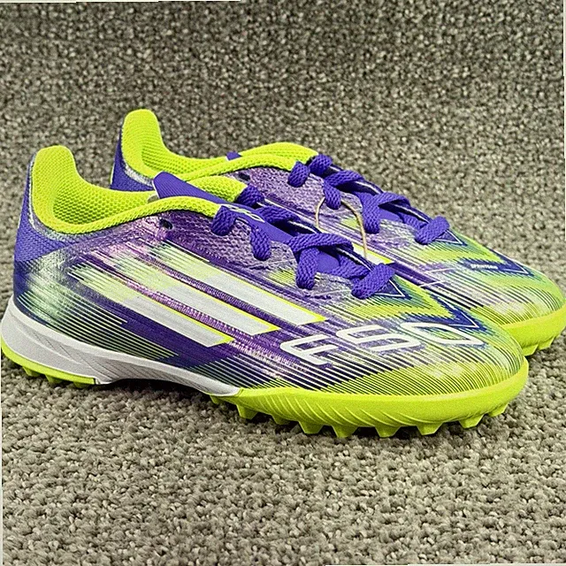 Adidas F50 League TF J Soccer Shoes Purple Turf Cleats JI0000 Kid's Size 12K