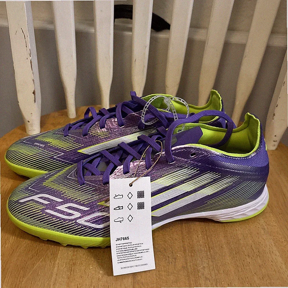 Adidas F50 League TF Shoes Soccer Cleats Purple JH7724 Futsal Men’s Size 7.5