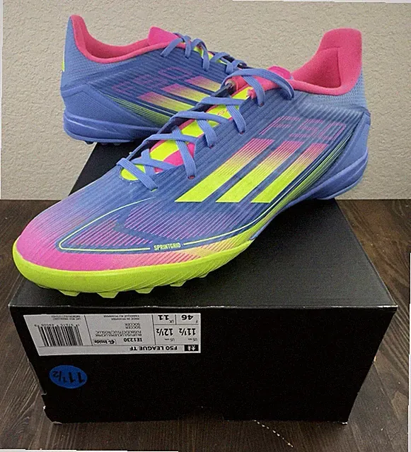 adidas F50 League TF Turf Pink Multi Men's Soccer Shoes IE1230 Size 11.5 Men’s
