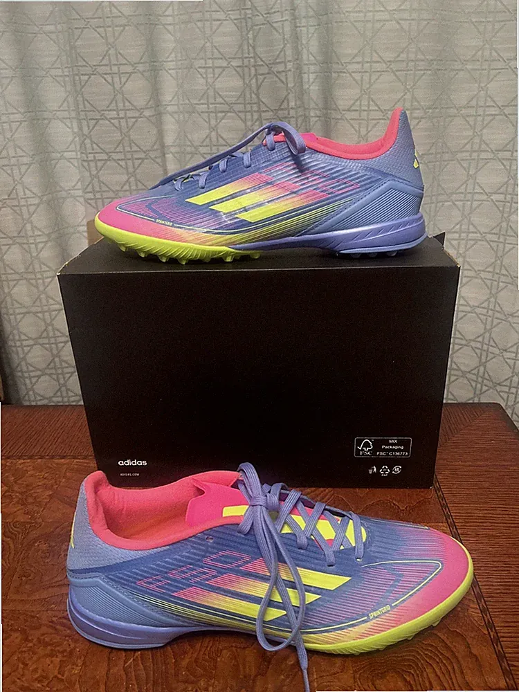 Adidas F50 League TF Turf Pink Multi Soccer Shoes Mens 10 IE1230 Womens 11 New