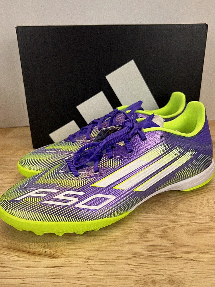 Adidas F50 League TF Turf Shoes Soccer Cleats Purple JH7724 Futsal Men’s Size 12