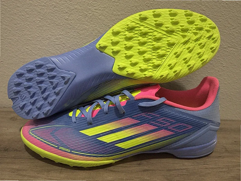 Adidas F50 League TF Turf Soccer Shoes Mens Size 13 Indoor Cleats Pink Blue New