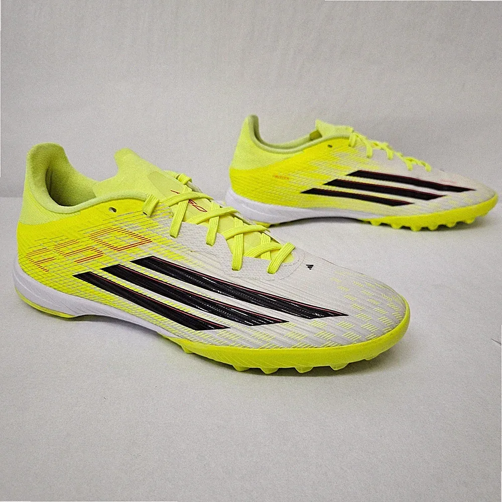 Adidas F50 League Turf Soccer Cleats JR8978 Solar Yellow Black Mens Size 9