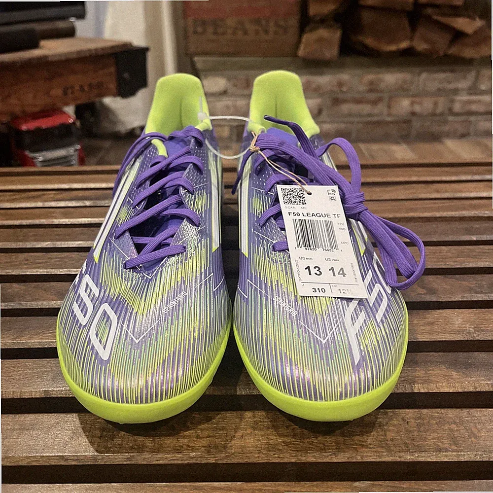 Adidas F50 League Turf Soccer Mens Purple Soccer Cleats Size M13/W14