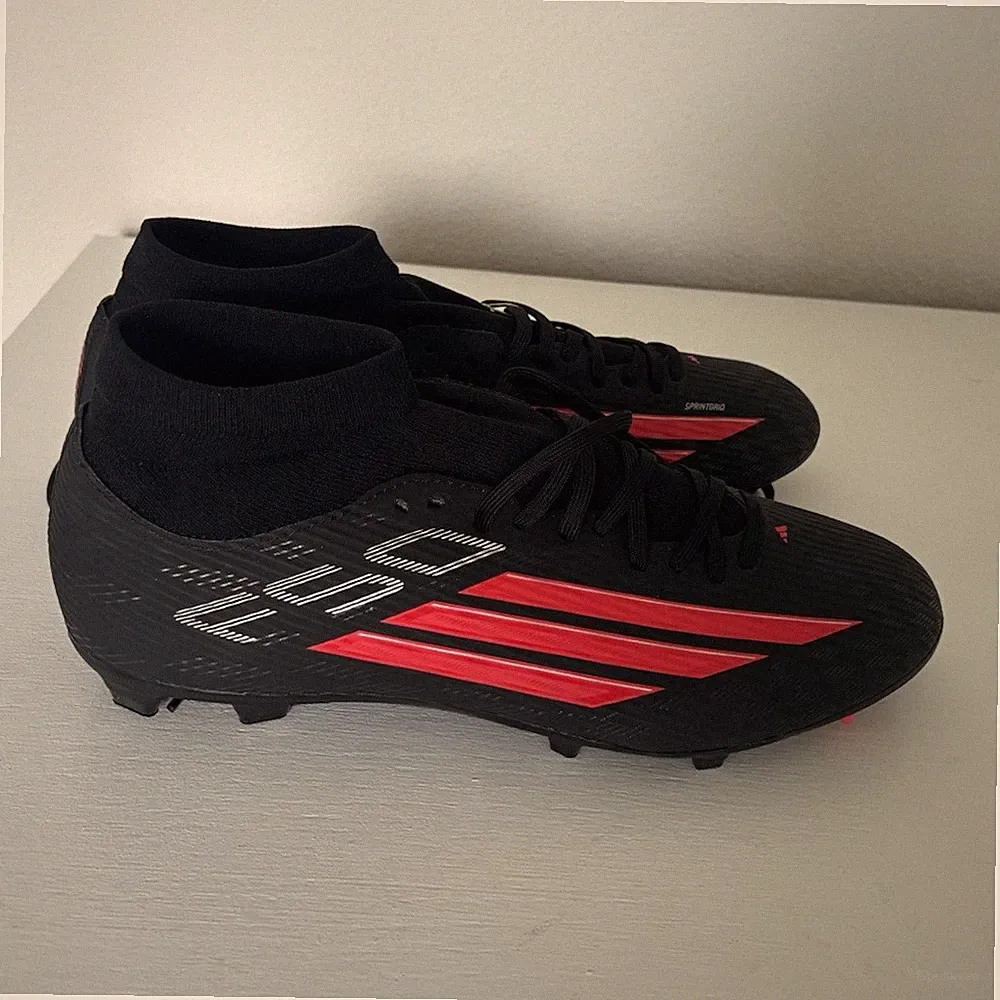 adidas F50 Men Black/Red Mid Top Lace-Up Lightweight Soccer Cleats