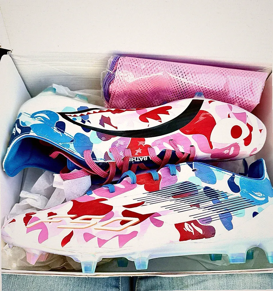 adidas f50 Men's Multi-Color Soccer Cleats Camouflage Shark WGM Design Sz 10