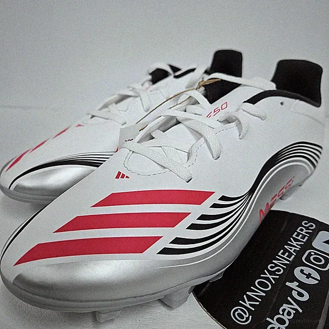 Adidas F50 Messi Club FG/MG Soccer Cleats White/Silver JP7443 Men's Size 10.5