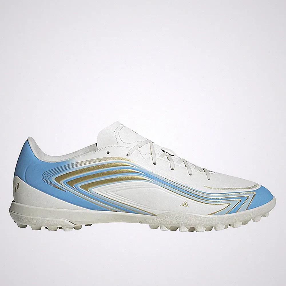 adidas F50 Messi Club Turf Soccer Cleats Unisex Blue, White Sneakers Athletic Sh